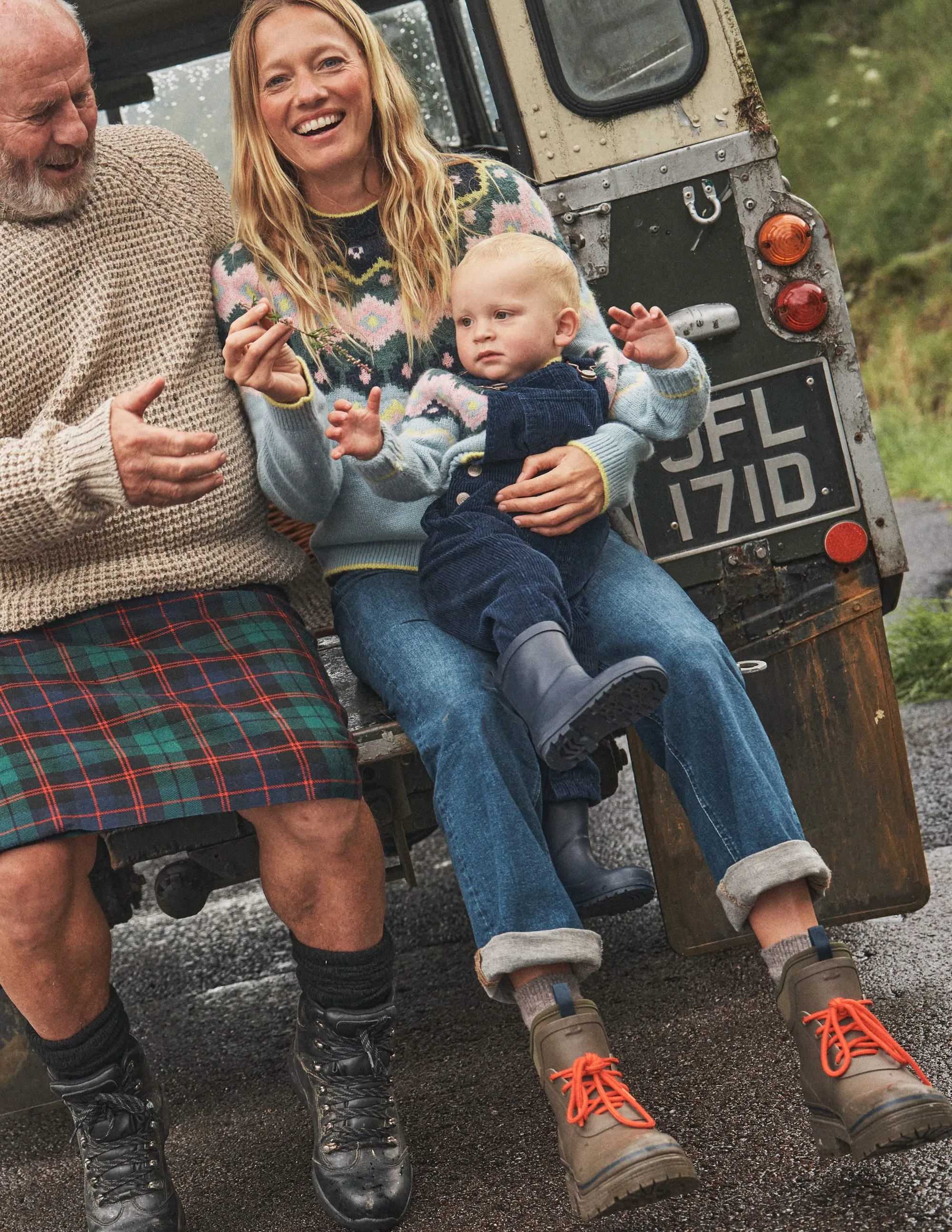 Hettie Fluffy Fair Isle Jumper-Green Smoke Fair Isle