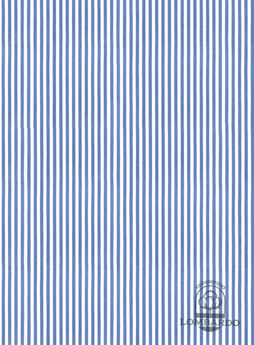Italian Lombardo Celestial Blue Stripes Shirt