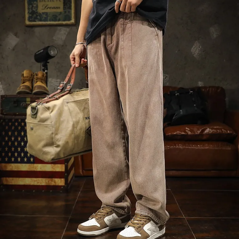 Jeans Straight Casual Long Pants P1034