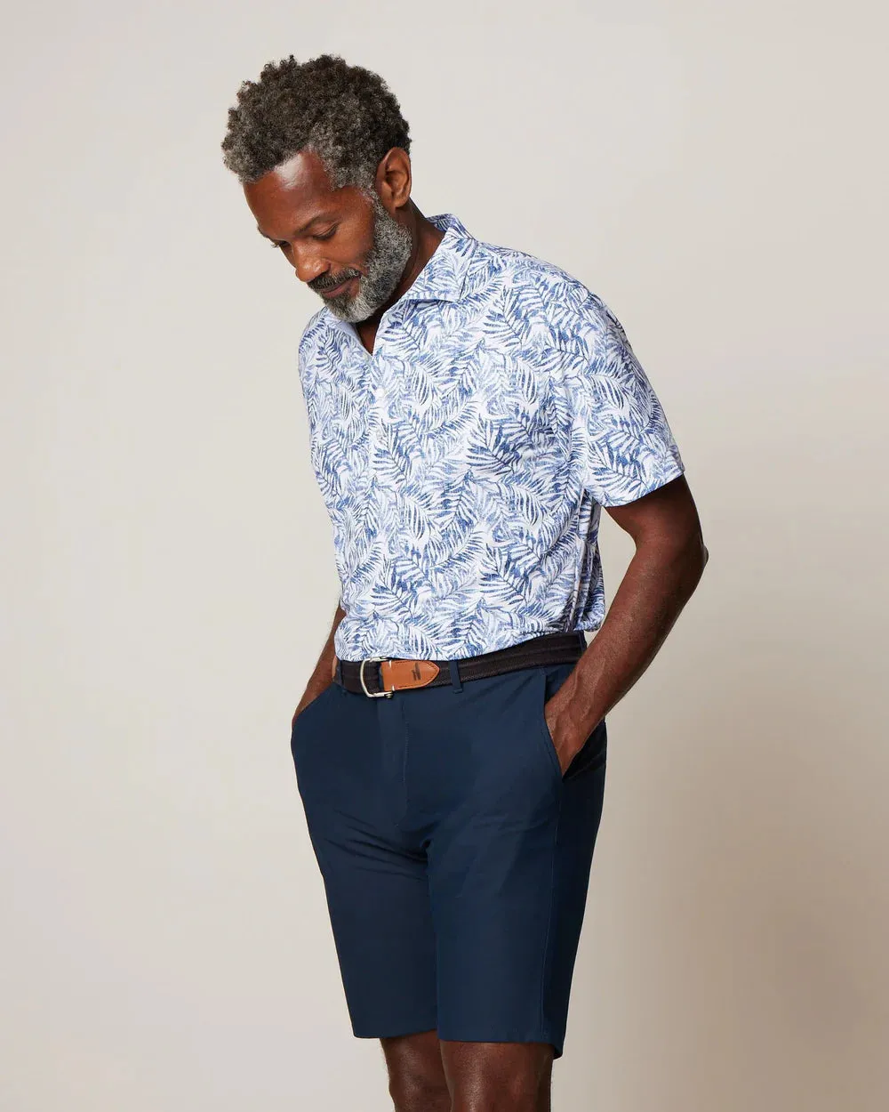 Johnnie-O Aiken Printed Mesh Performance Polo