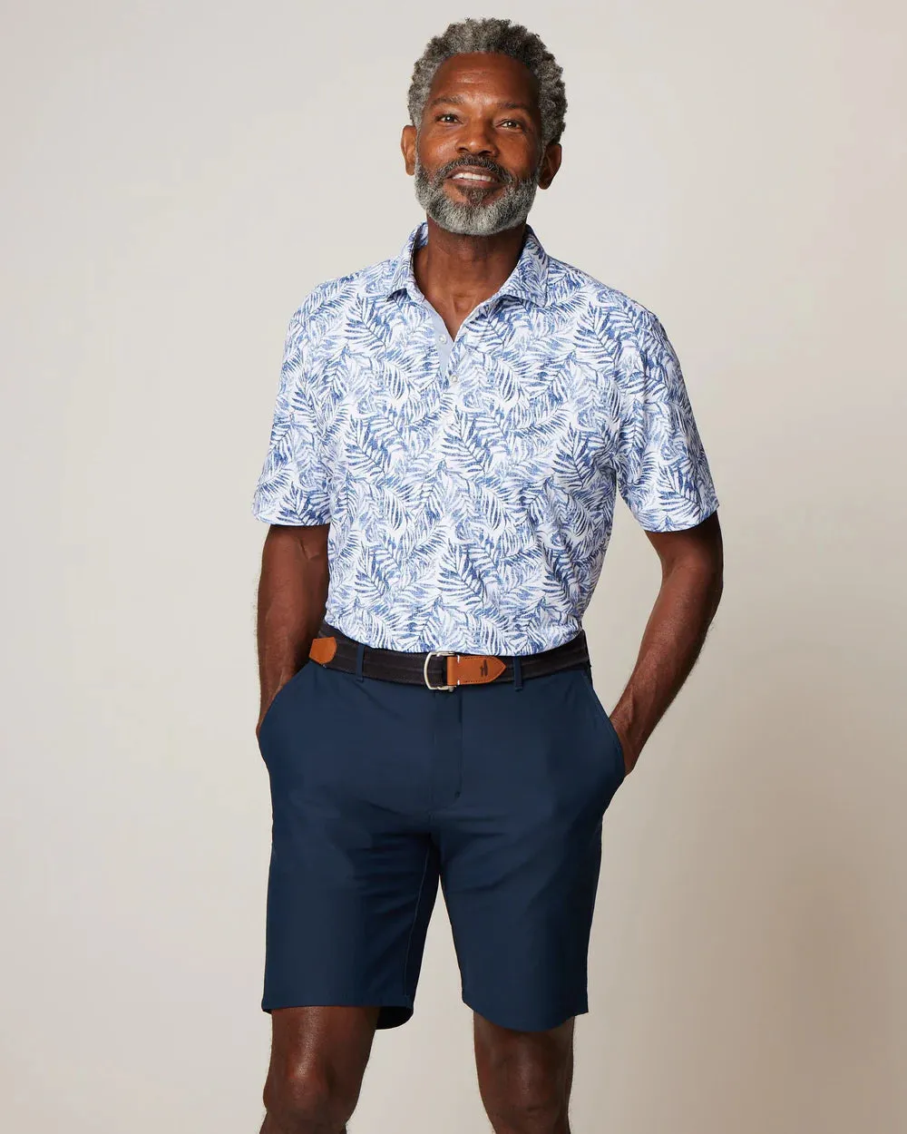 Johnnie-O Aiken Printed Mesh Performance Polo