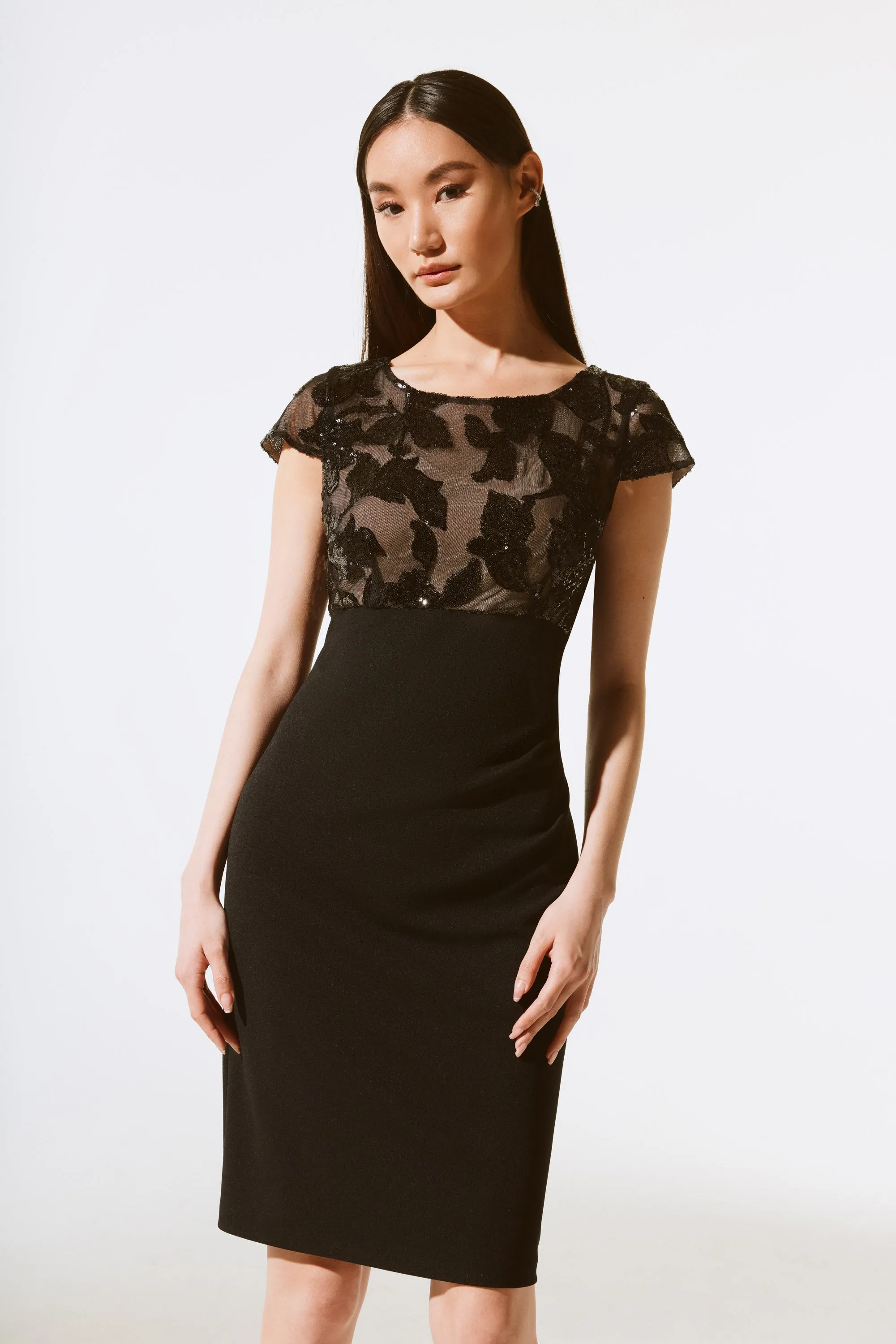 Joseph Ribkoff Women's Scuba Crepe And Novelty Sheath Dress