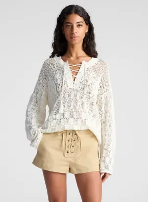 Keri Crochet Knit Sweater