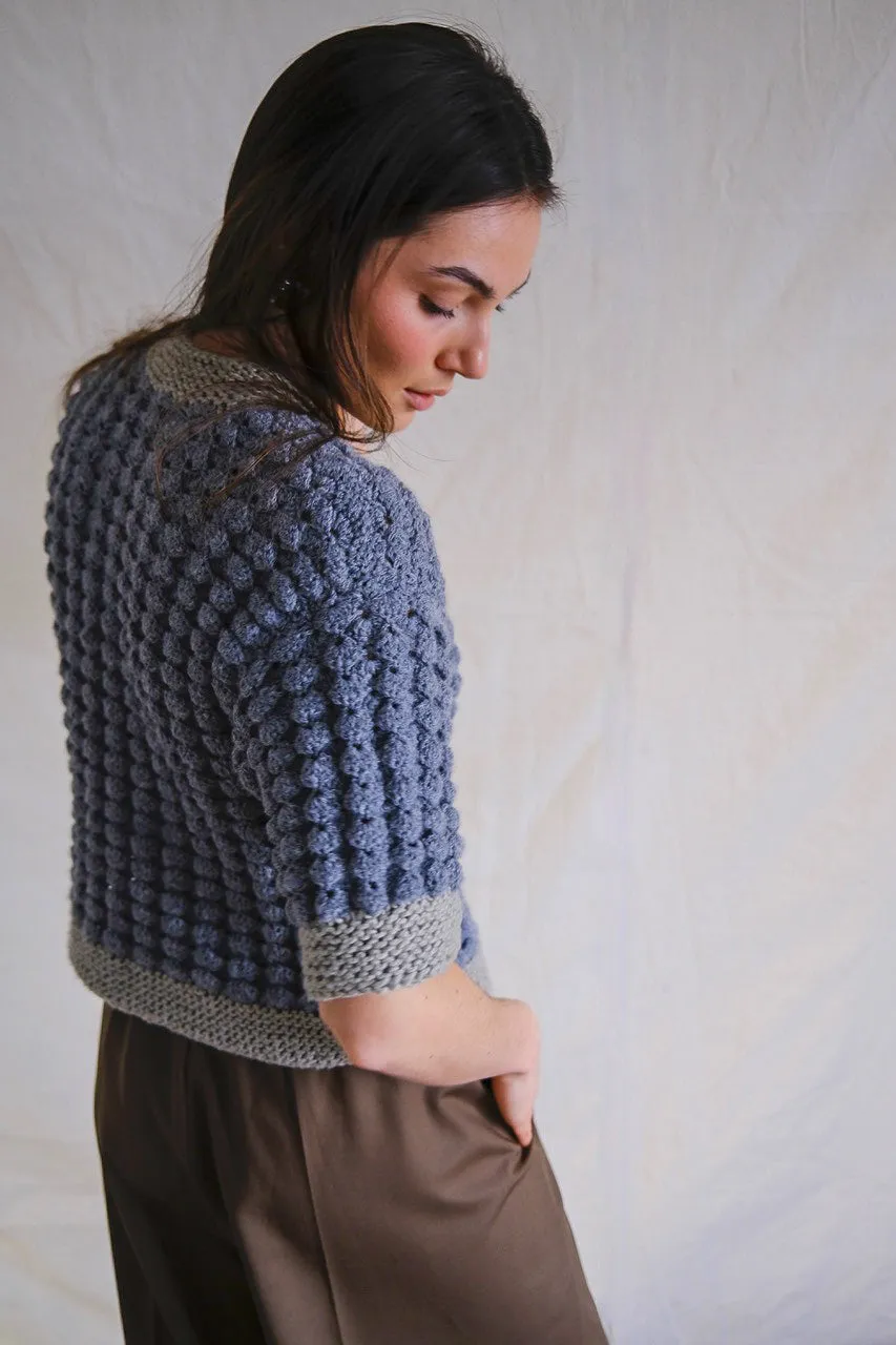 Knitwear No.93. Grey bubble gilet
