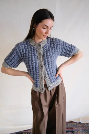 Knitwear No.93. Grey bubble gilet