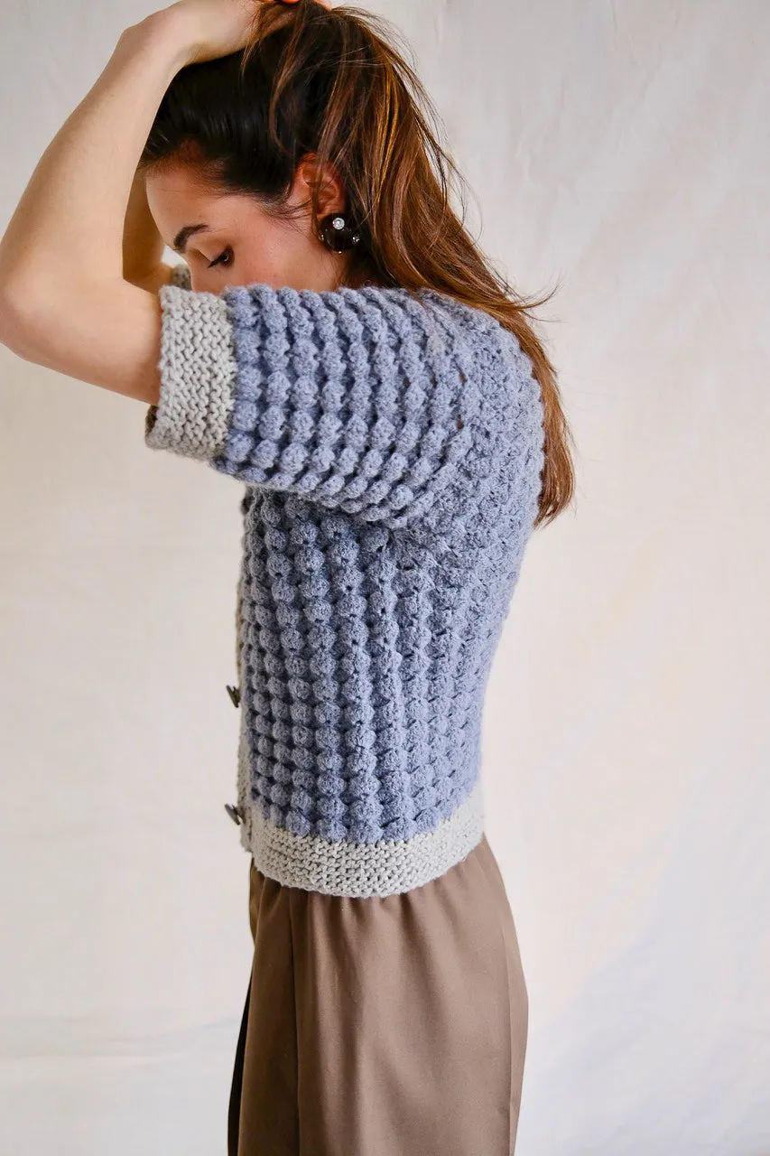 Knitwear No.93. Grey bubble gilet