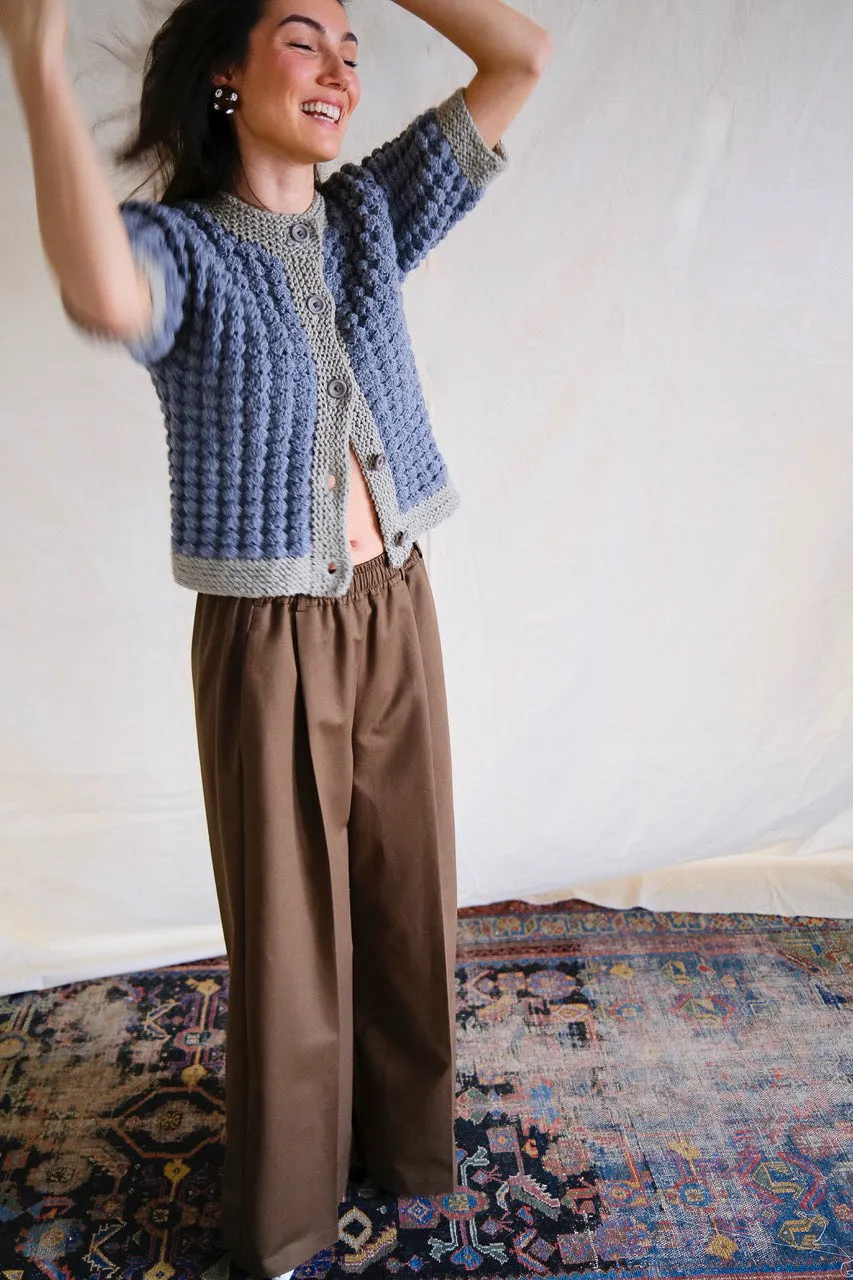 Knitwear No.93. Grey bubble gilet