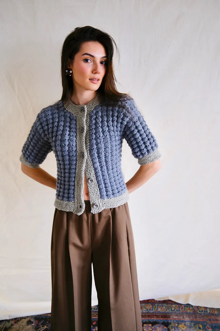 Knitwear No.93. Grey bubble gilet