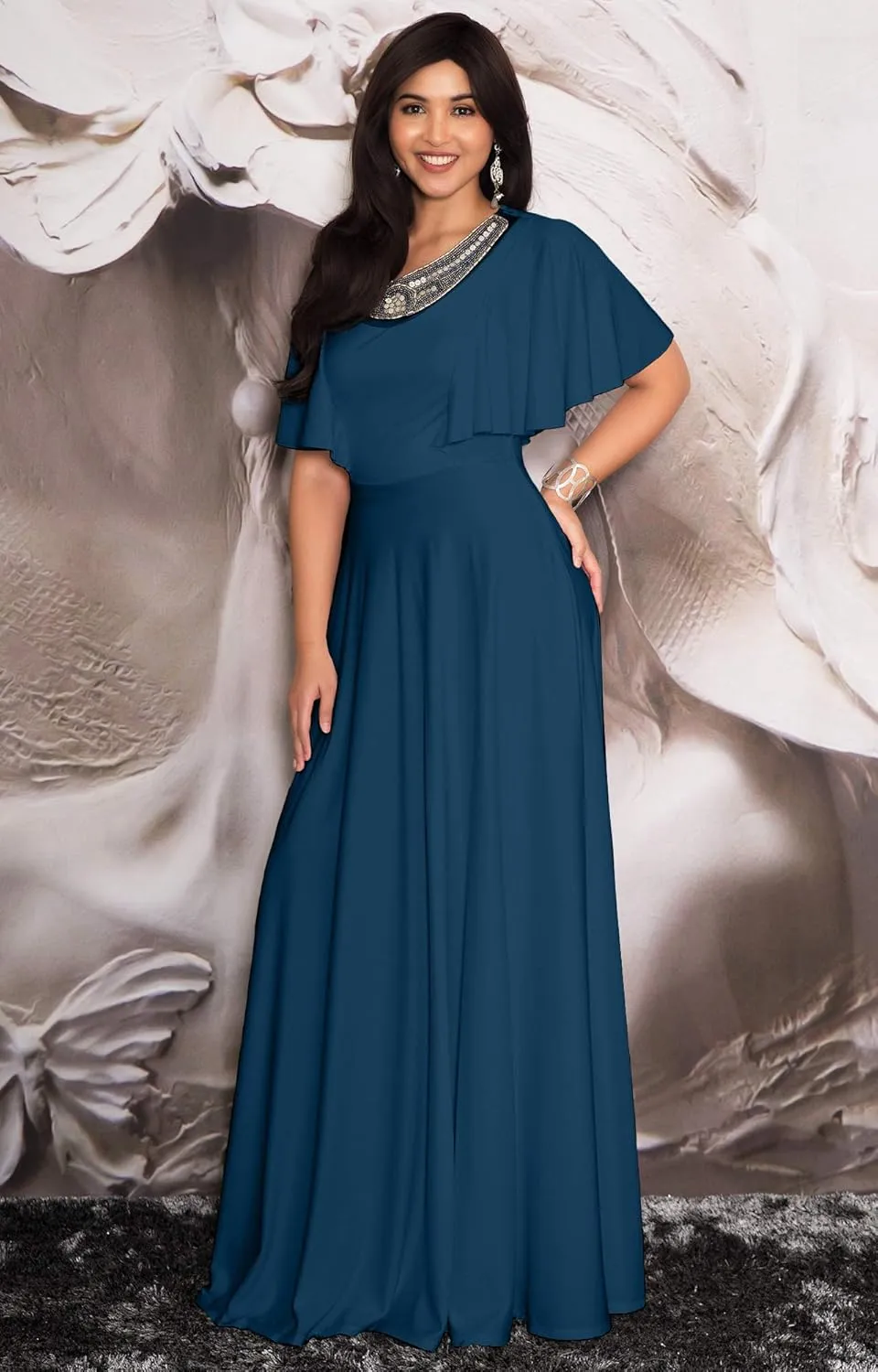 KOH KOH Womens Long Bridesmaid Wedding Guest Evening Cocktail Maxi Dress Gown