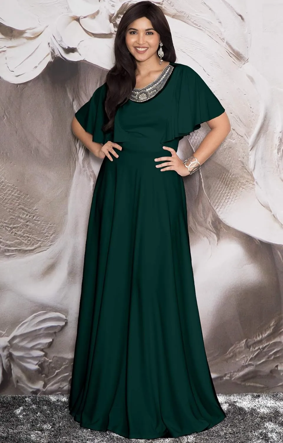 KOH KOH Womens Long Bridesmaid Wedding Guest Evening Cocktail Maxi Dress Gown