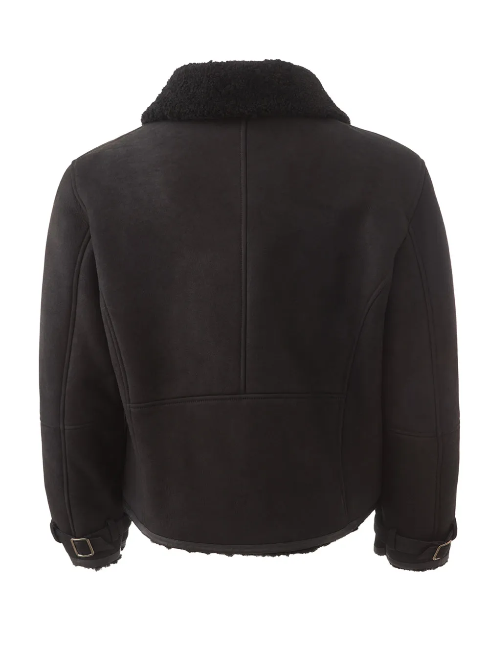 Lardini Elegant Black Sheepskin Leather Jacket