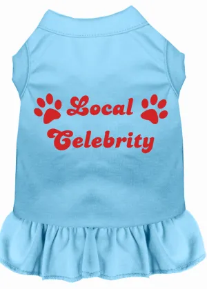 Local Celebrity Screen Print Dress Baby Blue Xxl