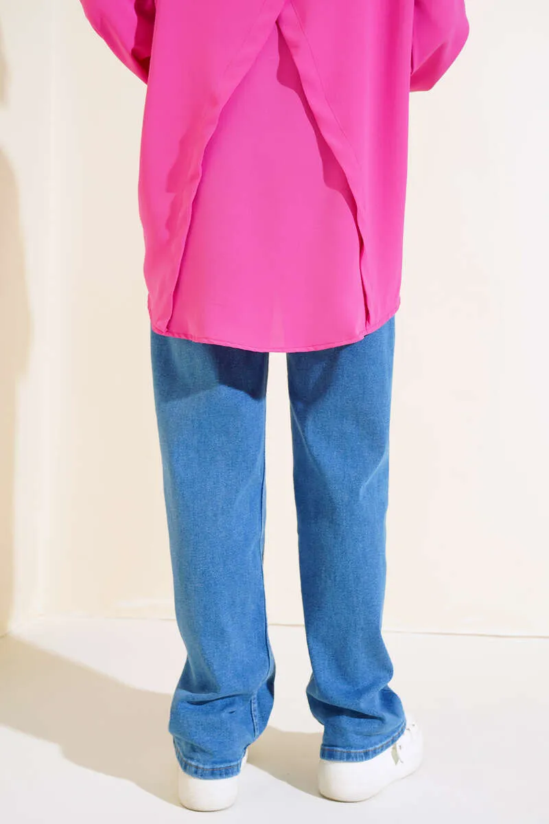 Long Casual Jeans Denim Blue