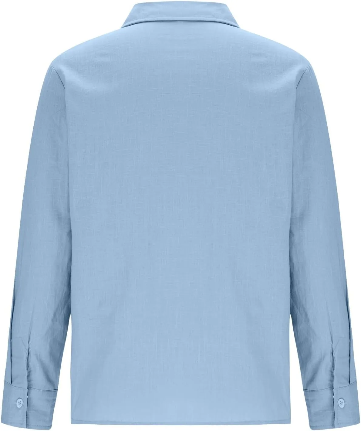Long Sleeve Cotton Shirts for Men Button Down Mens Casual Untucked Stretch Wrinkle-Free Dress Shirt with Chest Pocket