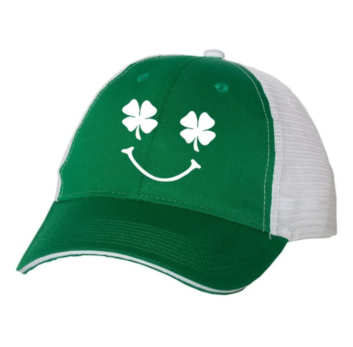 Lucky Trucker St Patricks Day Embroidered Trucker Hat