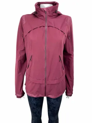 Lululemon Women's Woven Zip Jacket Wine Size 8