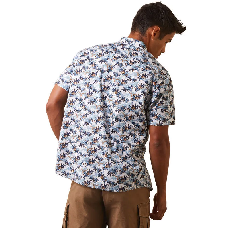 Men's Ariat Palm Waves Stretch Modern Fit Shirt - 10043706 - FINAL SALE