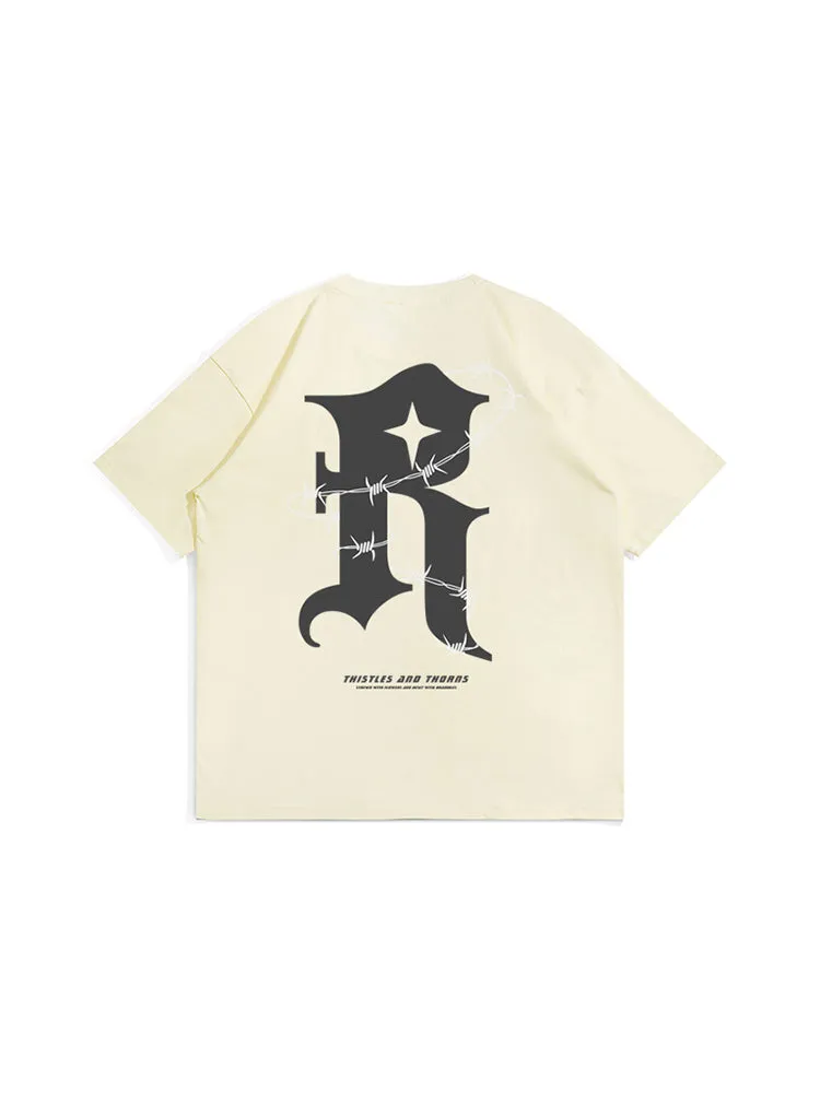 Men'S Gothic Print Oversize Tees