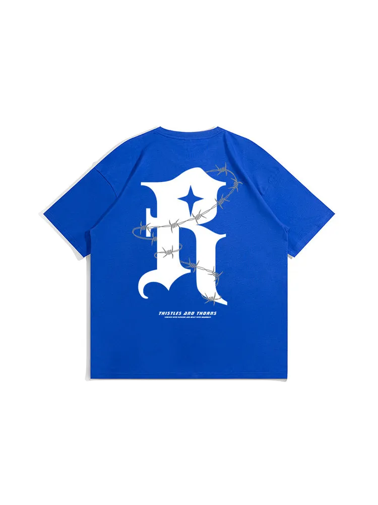 Men'S Gothic Print Oversize Tees