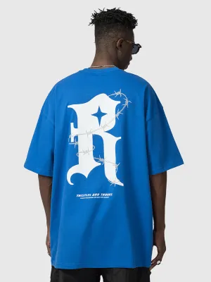 Men'S Gothic Print Oversize Tees