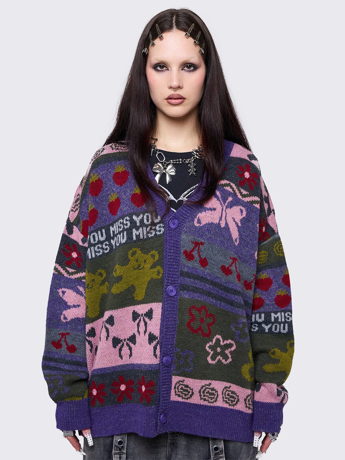 Miss You Jacquard Cardigan