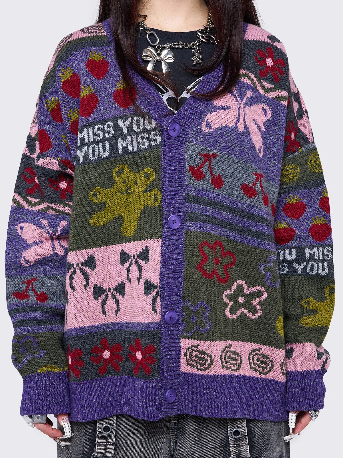Miss You Jacquard Cardigan