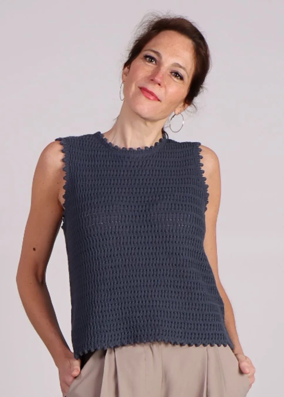 Modstrom MieMD top blauw crochet