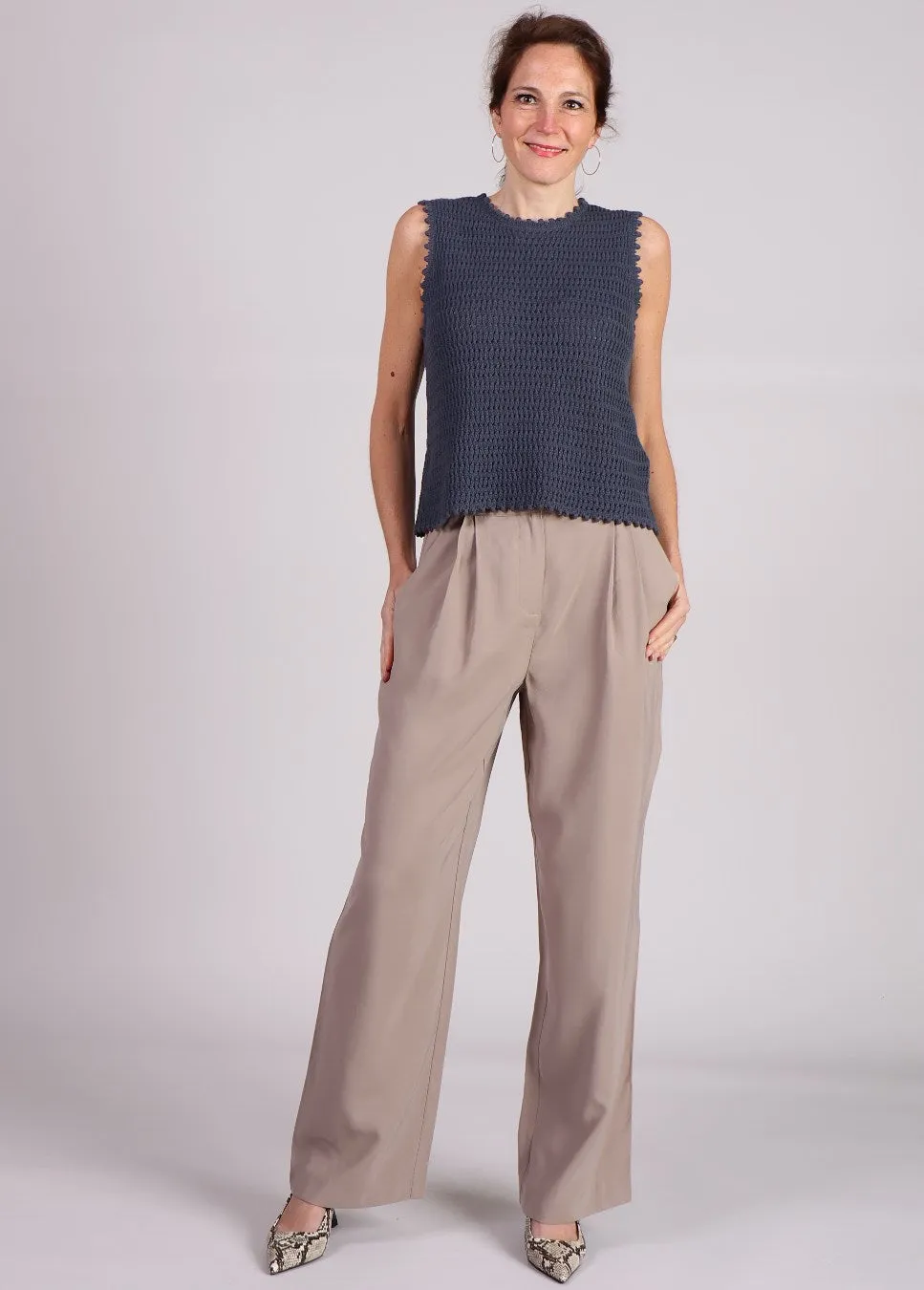 Modstrom MieMD top blauw crochet