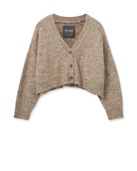 Mos Mosh Zela Knit Cardigan Light Brown