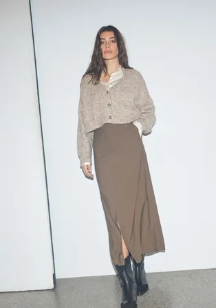 Mos Mosh Zela Knit Cardigan Light Brown