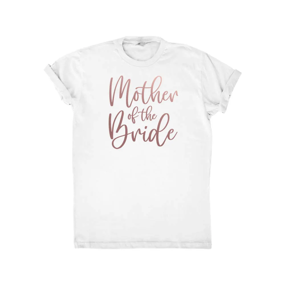 Mother of the Groom/Bride T-Shirts in Cursive