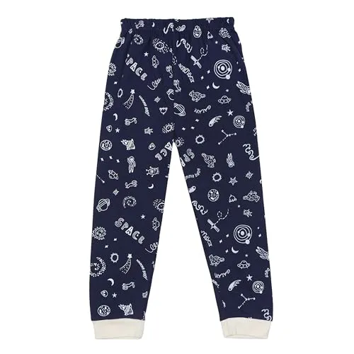 NammaBaby Boy's and Girl's Cotton Mixed Print Regular Fit Pyjama Rib Pants - Assorted Multipack (4-5 Years) Multicolour