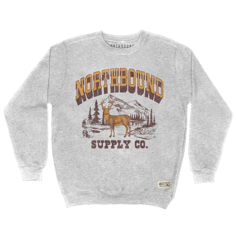 Northbound Deer Crewneck Fleece