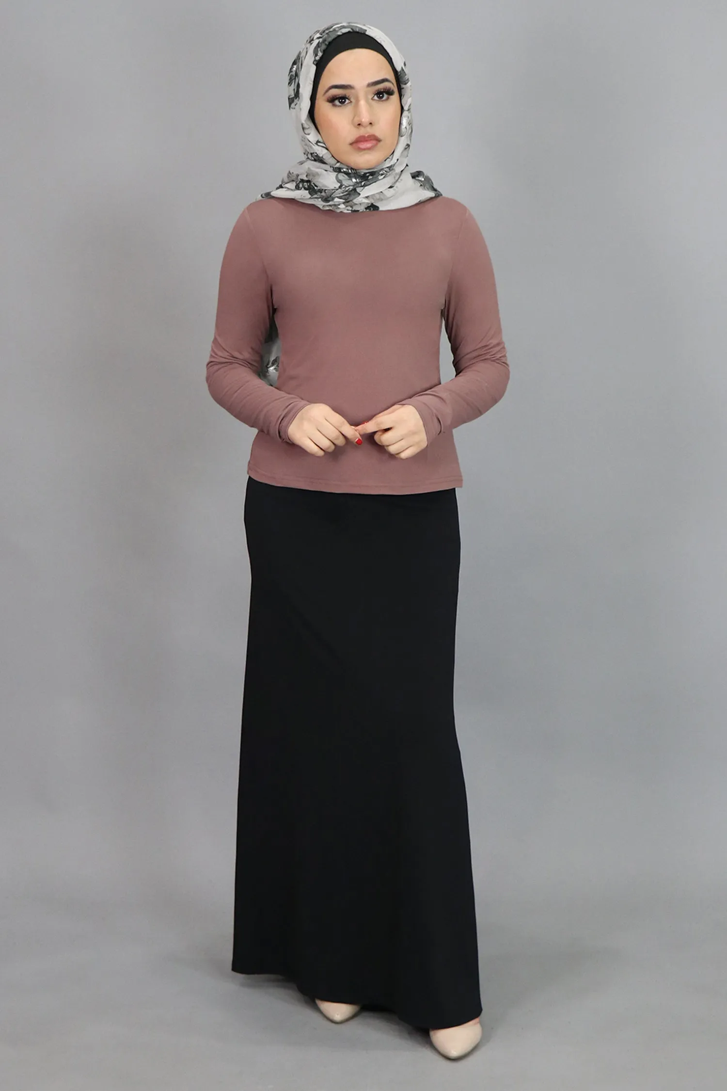 Nude Pink Long Sleeve Top