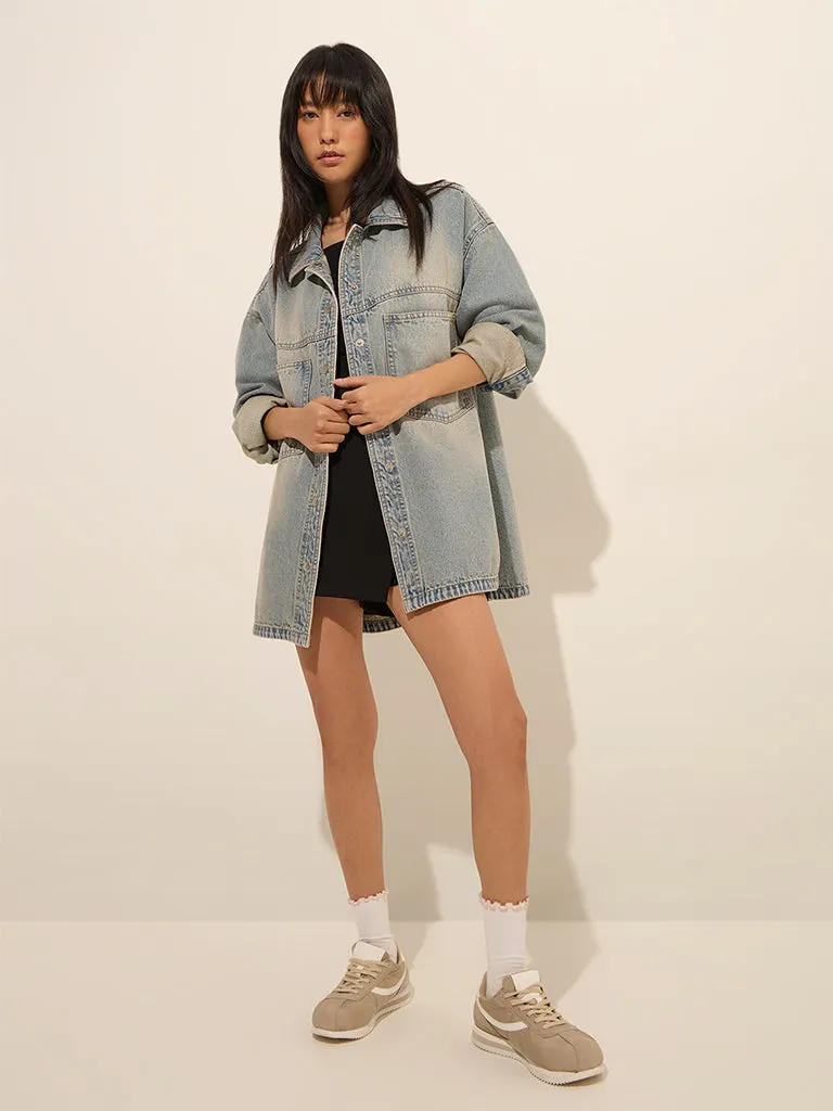 Nuon Blue Faded Denim Jacket