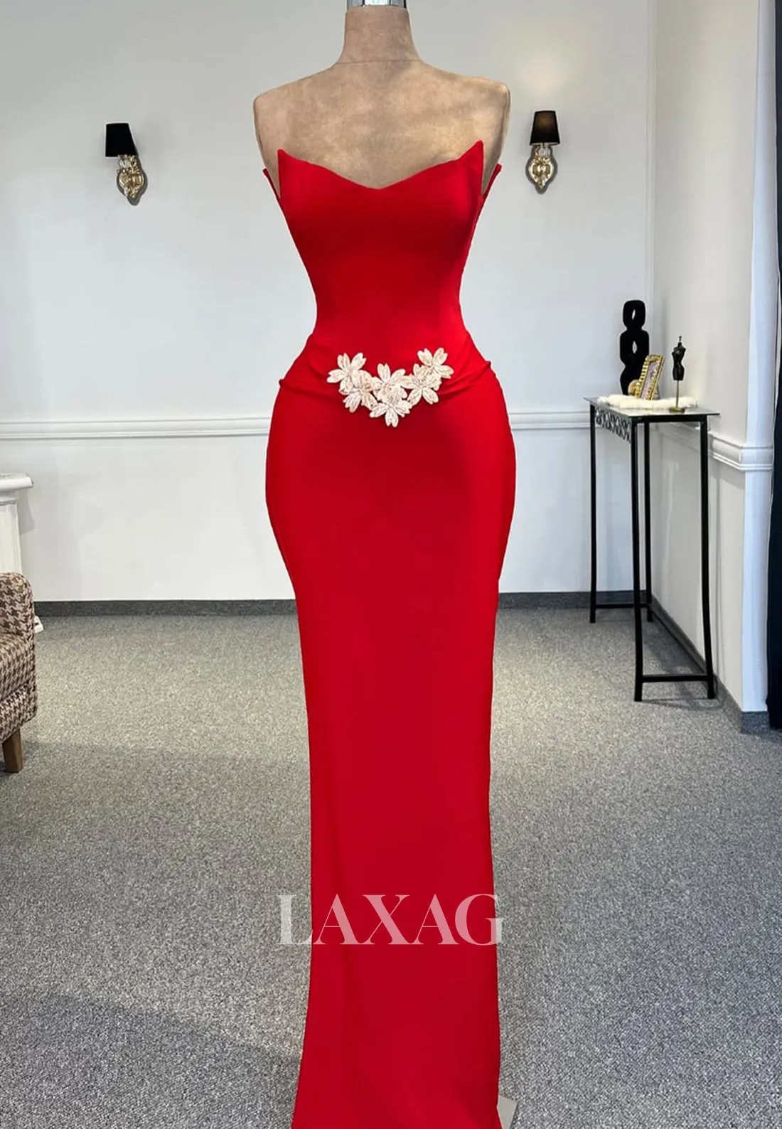 Off-Shoulder V-Neck Sleeveless Satin Formal Gowns Beaded Pleated Mermaid Prom Dress with Sweep Train