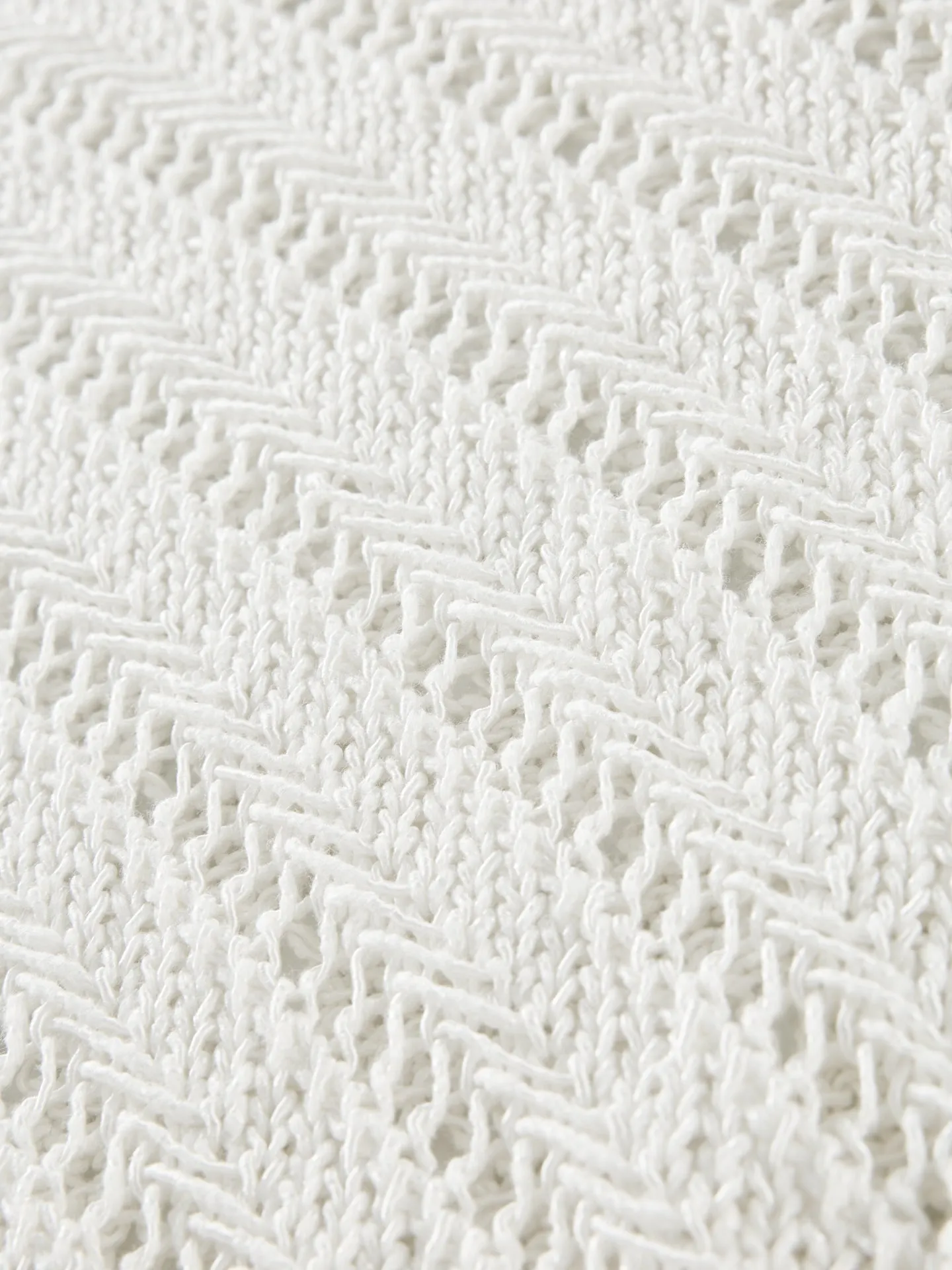 Open Knit Sweater - White
