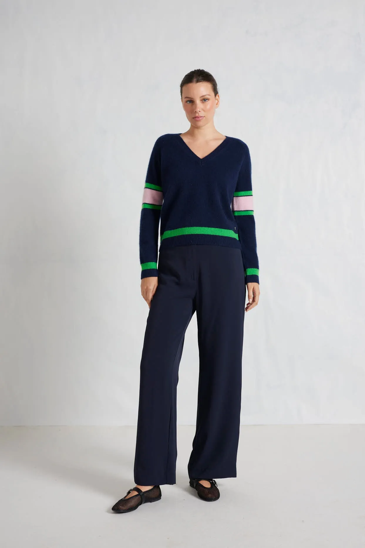 Percy Cashmere Sweater in Midnight Navy