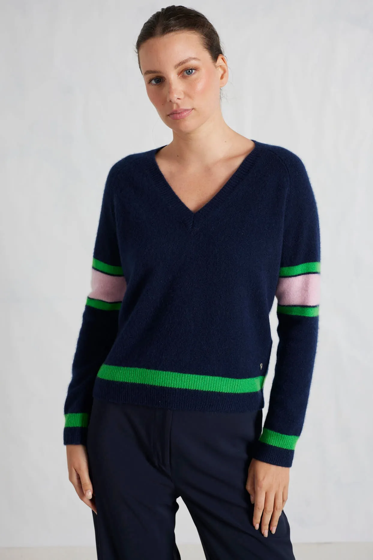 Percy Cashmere Sweater in Midnight Navy