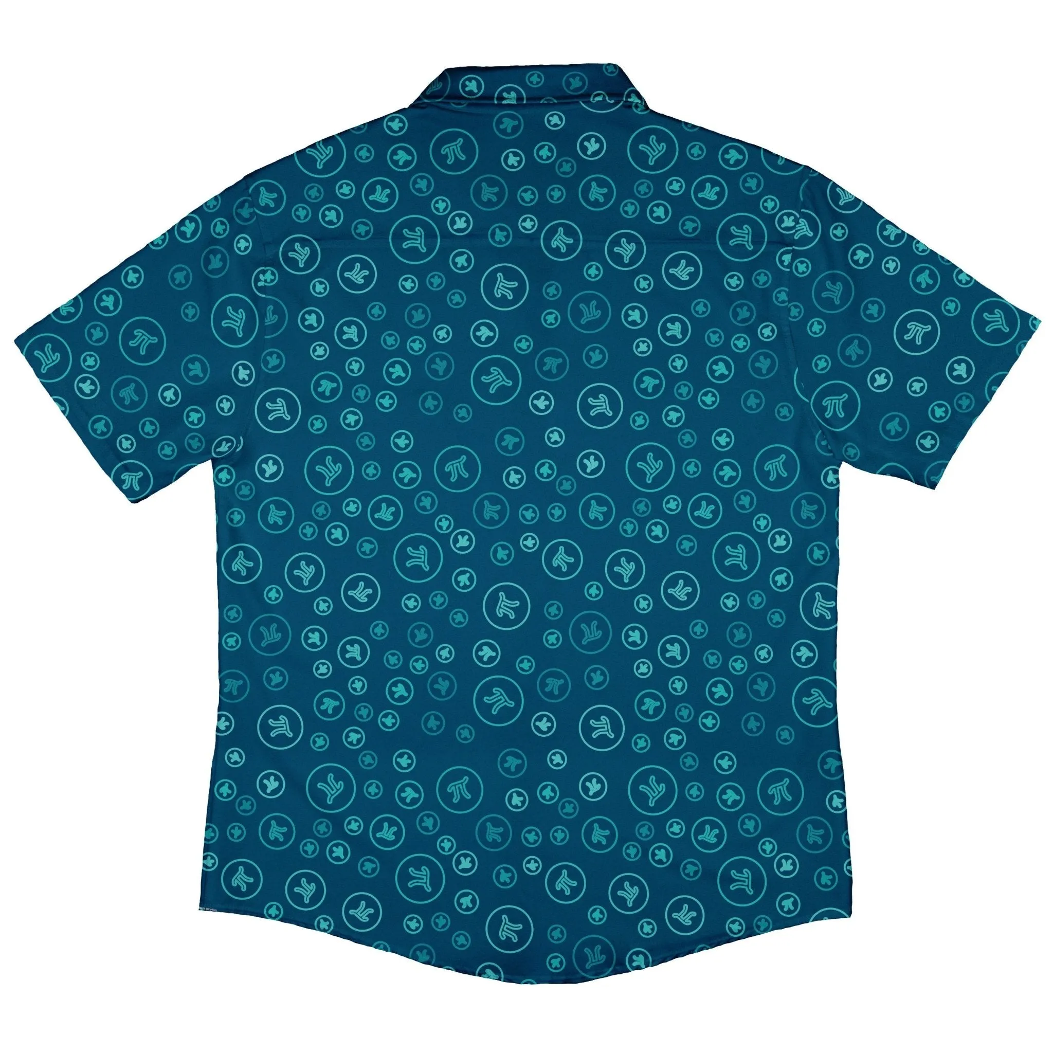 Pi 3.14 Math Blue Button Up Shirt