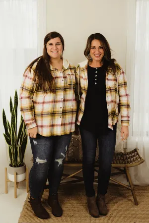 Plaid Drawstring Hood