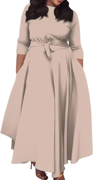 Plus Size Maxi Dresses for Women Trendy Casual Summer Fall Long Sleeve Flowy Formal Floral Ruched Flowy Long Dress