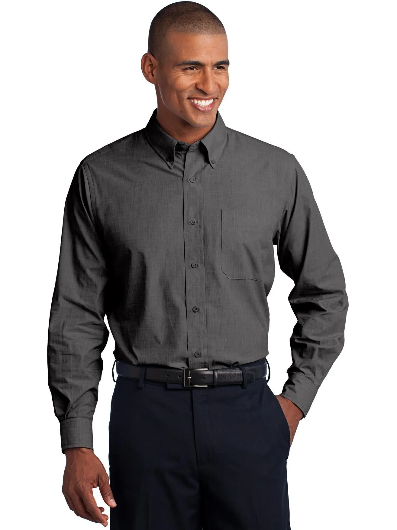Port Authority Tall Crosshatch Easy Care Shirt