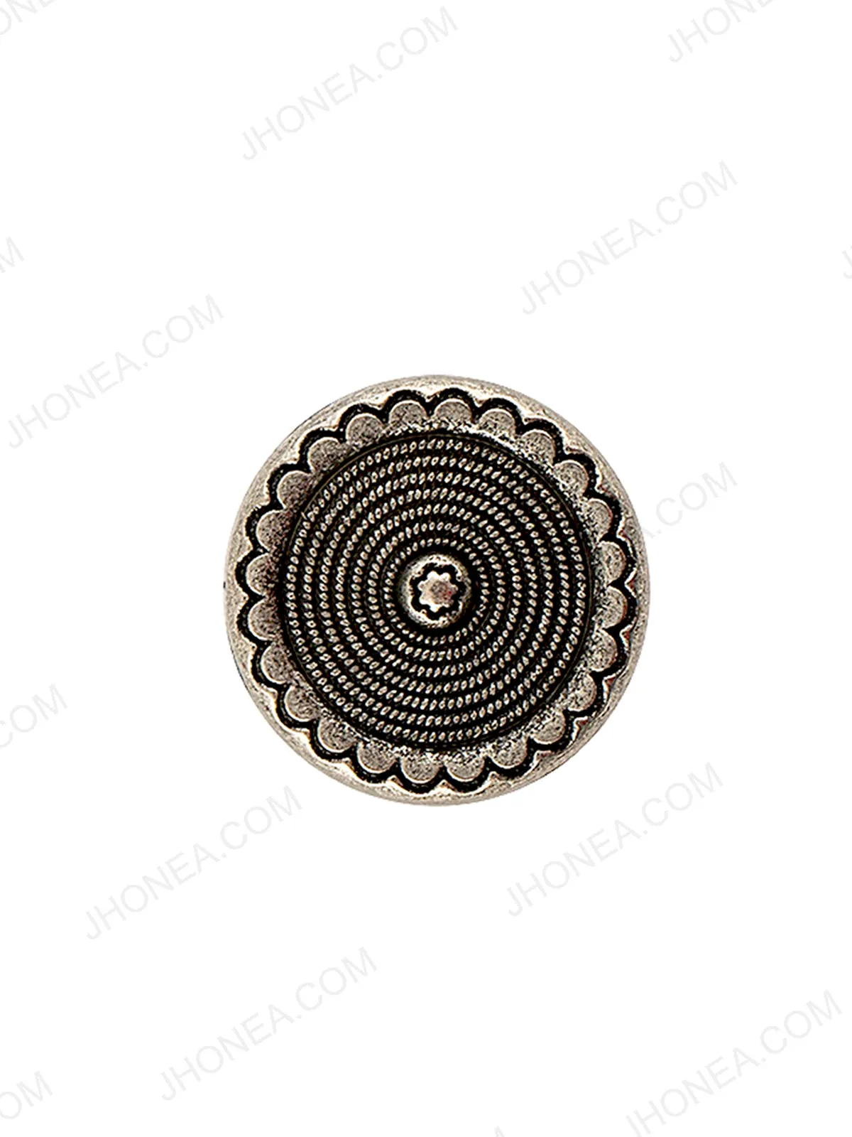 Regal Design Antique Silver Coat Button