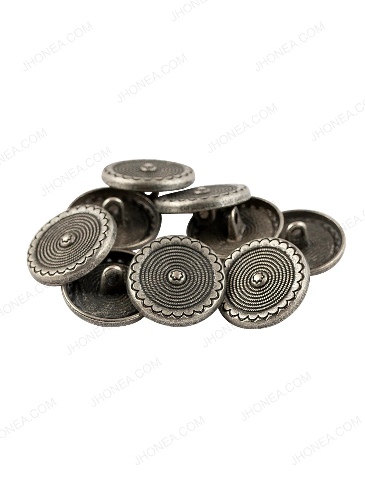 Regal Design Antique Silver Coat Button