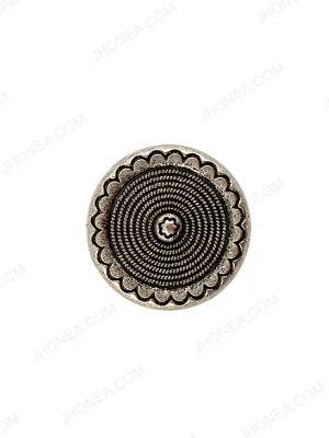 Regal Design Antique Silver Coat Button