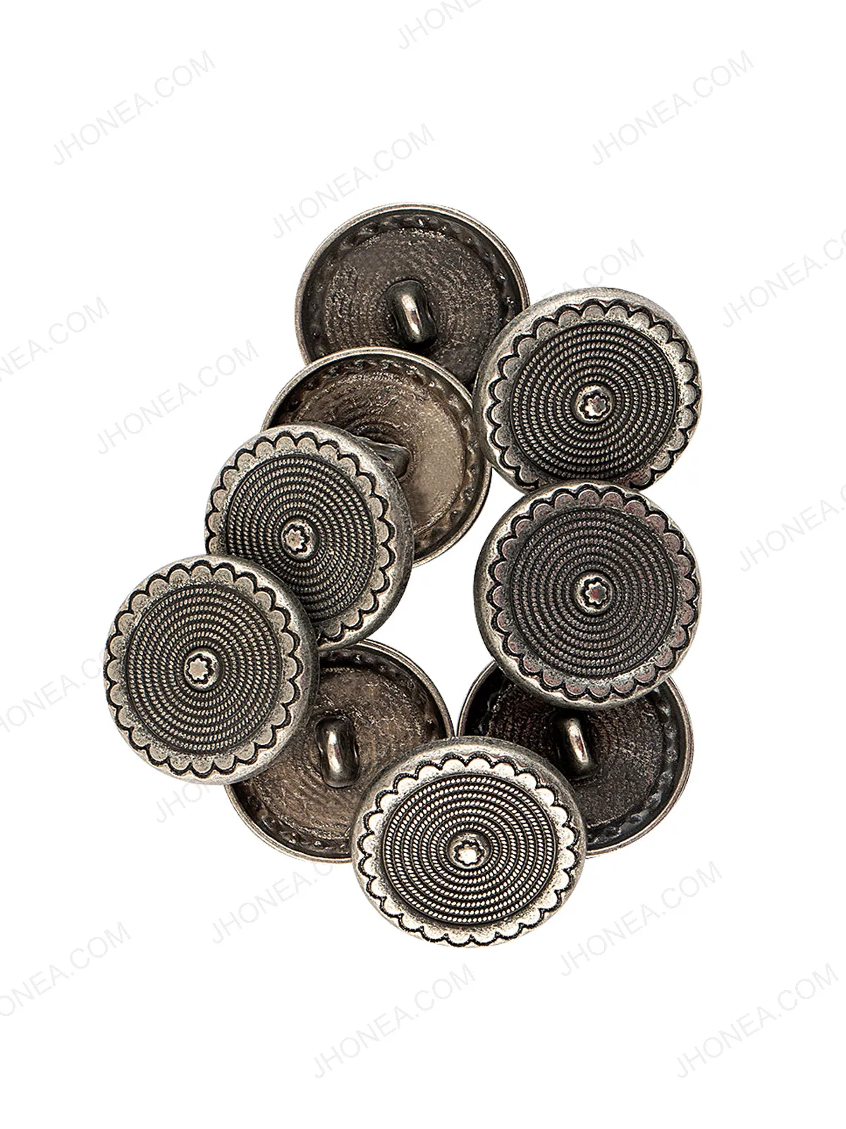Regal Design Antique Silver Coat Button