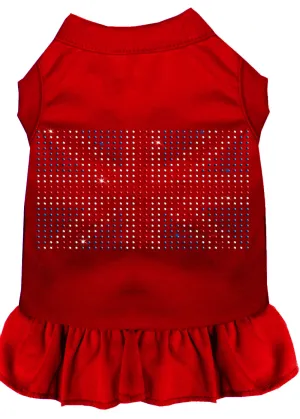 Rhinestone British Flag Dress Red Xxxl