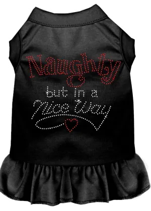Rhinestone Naughty But In A Nice Way Dress Black Xxxl
