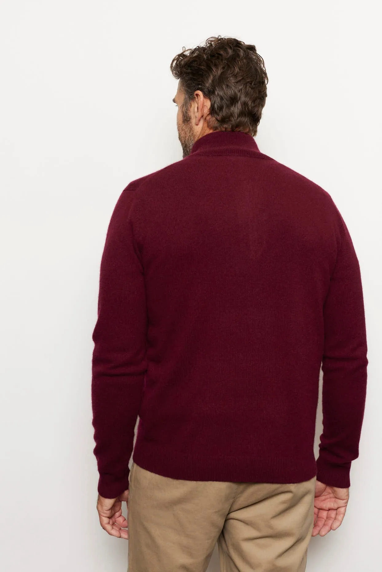 Ricky Cashmere Sweater in Burgundy